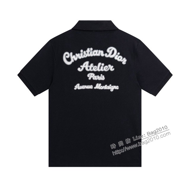 Dior專櫃迪奧2023SS新款刺繡Polo短袖T恤 男女同款 tzy2788